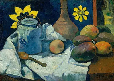 Still Life with Teapot and Fruit Paul Gauguin